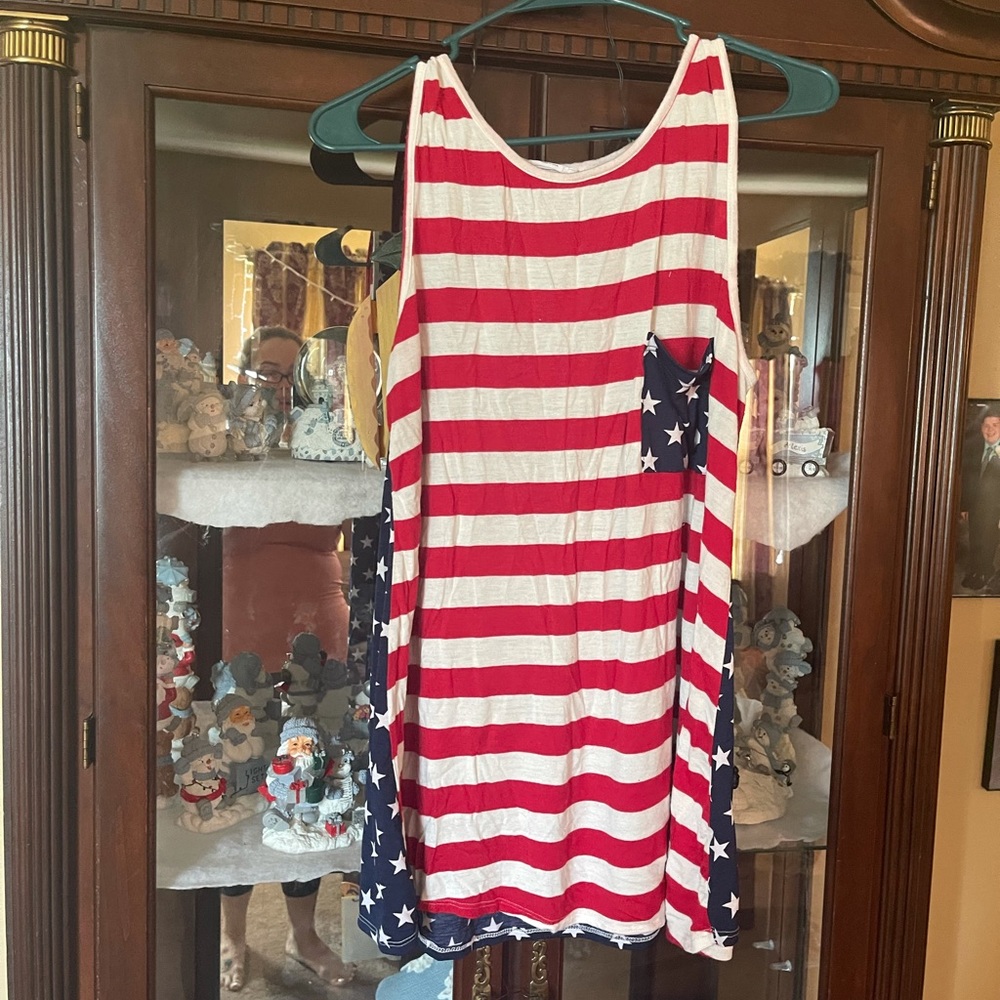 Chic soul patriotic tank top.